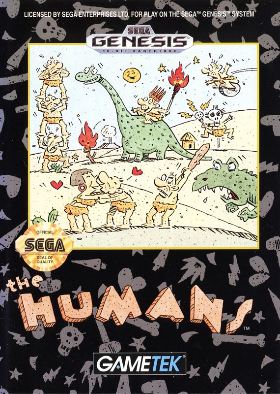 The Humans box art for Sega Genesis